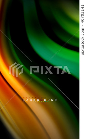 Fluid mixing colors, vector wave abstract background 40703141