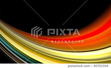 Fluid mixing colors, vector wave abstract background 40703304