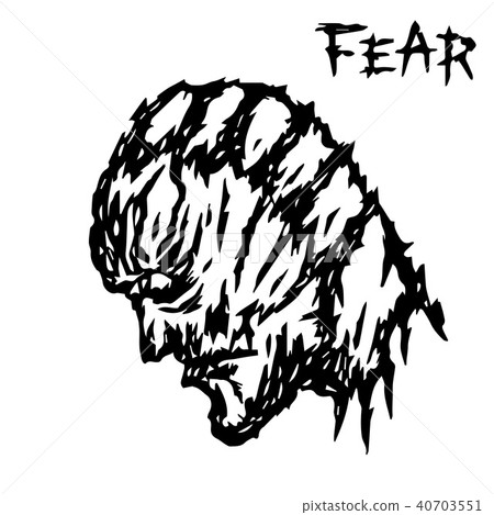 Maniac in a mask of human skin. Vector Maniac in a mask of human skin. Vector 40703551