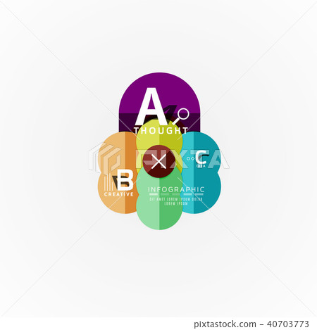 Paper infographic banner template with a b c options, infographics elements 40703773
