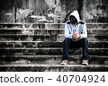 man in the white hood and black mask with confused 40704924