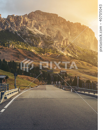 Mountain Road Highway of Dolomite Mountain - Italy 40705043