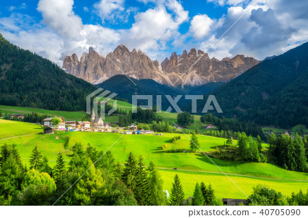 Santa Maddalena - Dolomites , Italy Landscape Santa Maddalena - Dolomites , Italy Landscape 40705090