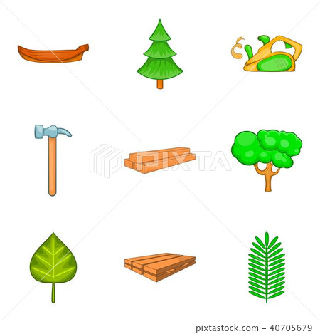 Greening of the world icons set, cartoon style Greening of the world icons set, cartoon style 40705679