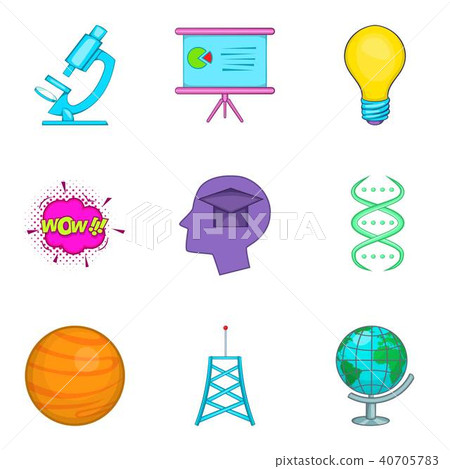 Intalect Icon Human intellect icons set, cartoon style - Stock Illustration [40705783 ...