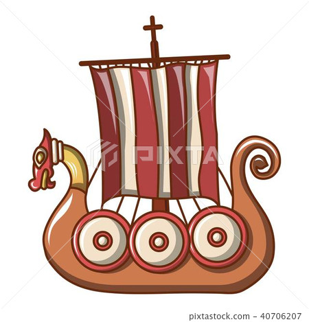 Small ship icon, cartoon style 40706207
