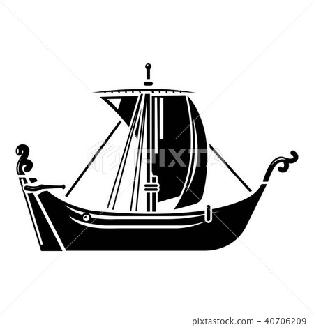 Pirate ship icon, simple style Pirate ship icon, simple style 40706209