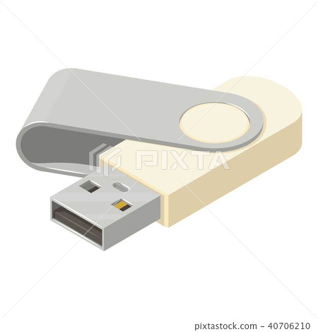 Big flash drive icon, isometric style 40706210