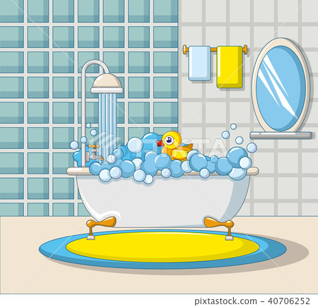 Bathroom interior icon, cartoon style Bathroom interior icon, cartoon style 40706252
