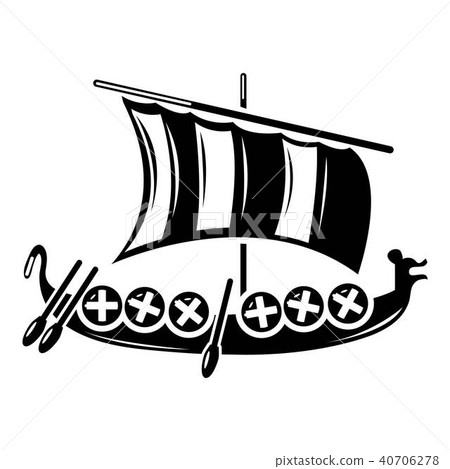 viking ship icon simple style stock illustration 40706278 pixta pixta