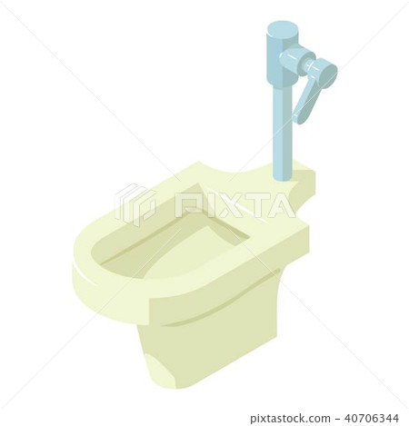 Cleaning toilet icon, isometric style Cleaning toilet icon, isometric style 40706344