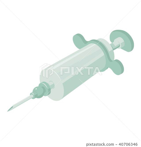 Full syringe icon, isometric style 40706346