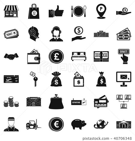 Incentive icons set, simple style 40706348