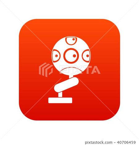 Game device icon digital red Game device icon digital red 40706459