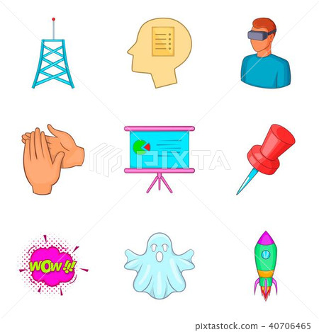 Fraud icons set, cartoon style Fraud icons set, cartoon style 40706465