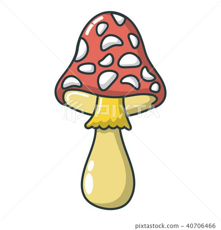 Poison mushroom icon, cartoon style 40706466