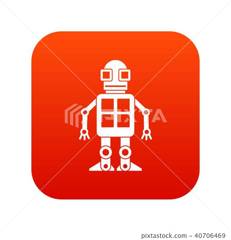 Artificial intelligence concept icon digital red 40706469