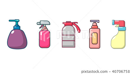 Dispenser icon set, cartoon style 40706758
