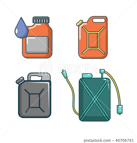 Canister icon set, cartoon style Canister icon set, cartoon style 40706781
