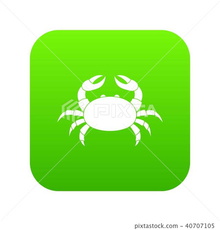 Raw crab icon digital green Raw crab icon digital green 40707105