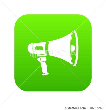 Megaphone icon digital green Megaphone icon digital green 40707269