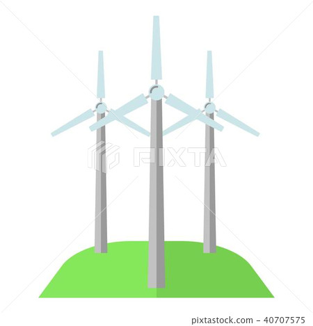 Windmill icon, flat style Windmill icon, flat style 40707575