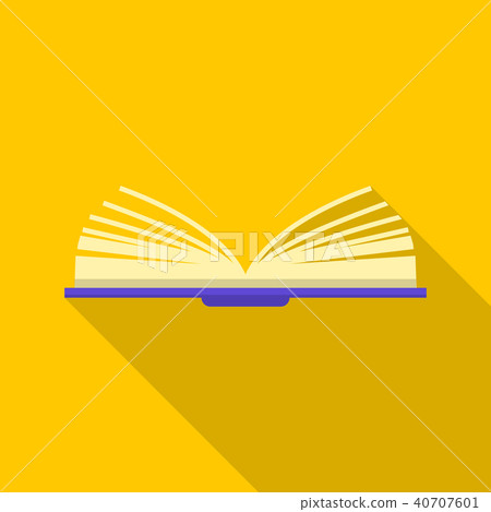 One book icon, flat style - Stock Illustration [40707601] - PIXTA