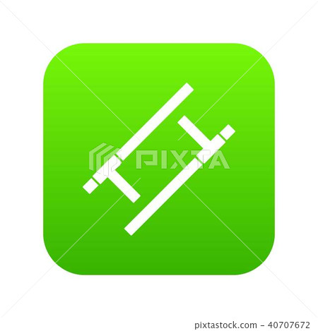 Tonfa icon digital green 40707672