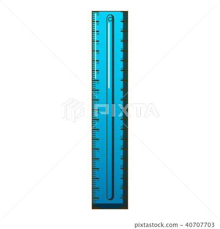 Plastic ruler icon, cartoon style Plastic ruler icon, cartoon style 40707703