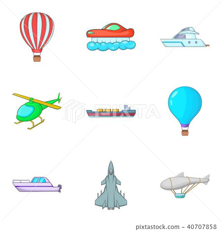 Carry people icons set, cartoon style Carry people icons set, cartoon style 40707858