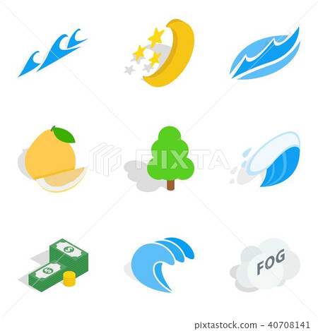 Feasible icons set, isometric style Feasible icons set, isometric style 40708141