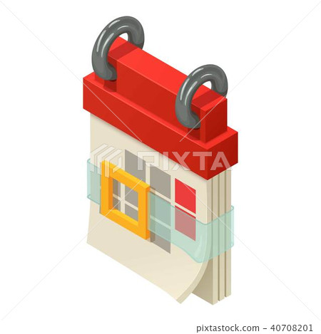 Event calendar icon, isometric style 40708201
