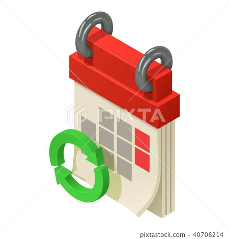 Big calendar icon, isometric style 40708214