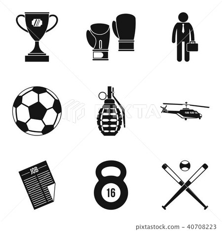 Defeat icons set, simple style - Stock Illustration [40708223] - PIXTA