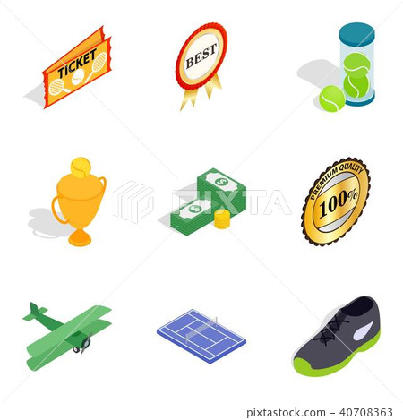 Headway icons set, isometric style Headway icons set, isometric style 40708363