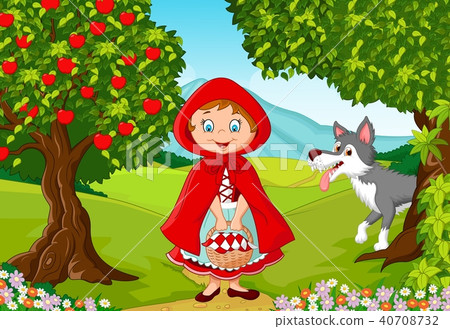 Happy fairy princess robe with wolf in the jungle Happy fairy princess robe with wolf in the jungle 40708732