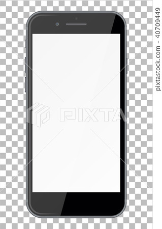 Smart phone with blank screen isolated Smart phone with blank screen isolated 40709449