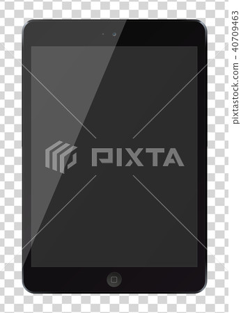 Tablet pc computer with black screen isolated Tablet pc computer with black screen isolated 40709463