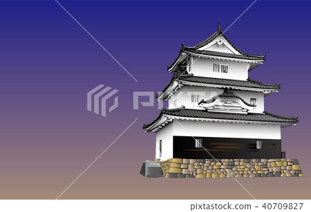 日本城堡現存的Tenmori Marugame城堡藍天回來 40709827