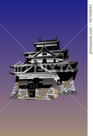 日本城堡現存Tenshu松江城堡藍天后面 日本城堡現存Tenshu松江城堡藍天后面 40709893