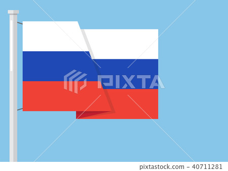 Russia flag with copyspace 40711281