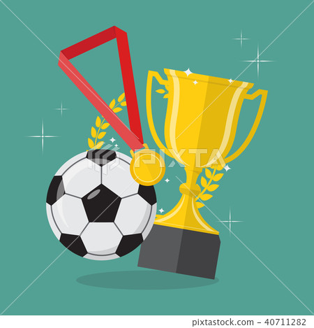 Soccer ball with achievement awards 40711282