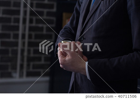 Successful businessman portrait in luxury suit 40711506