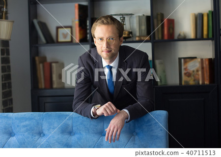 Successful businessman portrait in luxury suit 40711513