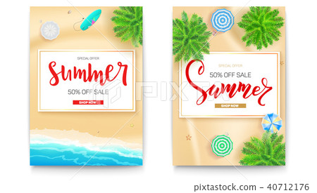 Set of summer sale posters for touristic events Set of summer sale posters for touristic events 40712176