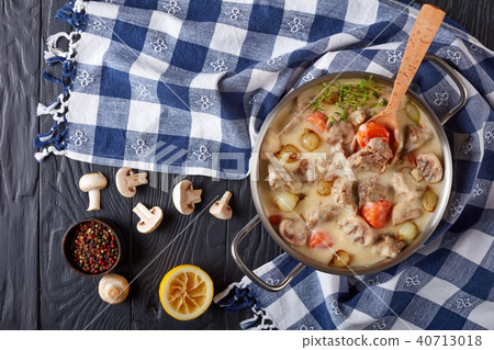 blanquette de veau in a casserole 40713018