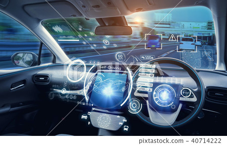 自動駕駛汽車的駕駛艙 自動駕駛汽車的駕駛艙 40714222
