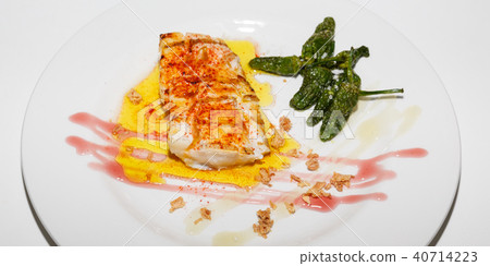 Codfish on plate Codfish on plate 40714223