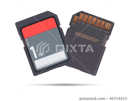 Memory card isolated on white background Memory card isolated on white background 40714833