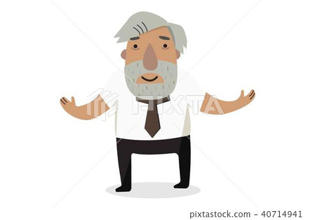 Professor historian. Cartoon character. Professor historian. Cartoon character. 40714941